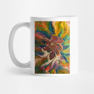 Acrylic Pouring flower Mug